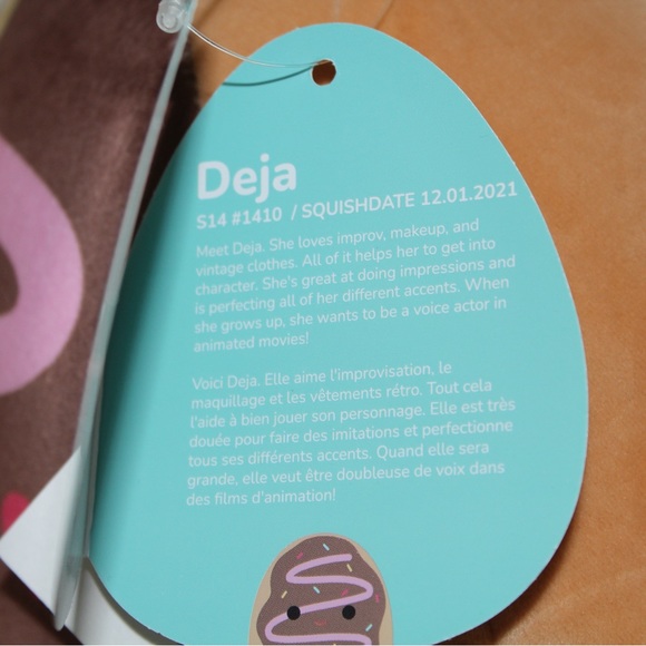 Squishmallows 14” Inch Deja the Donut Official Kellytoy Plush - Picture 4 of 4